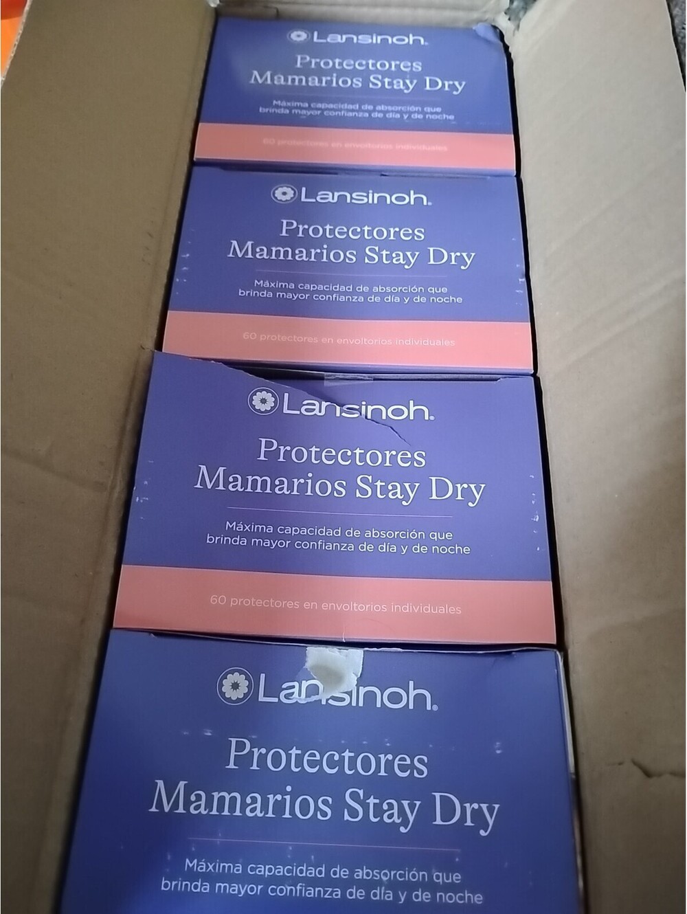 4 Pack - Lansinoh Stay Dry Disposable Nursing Pads - 60ct